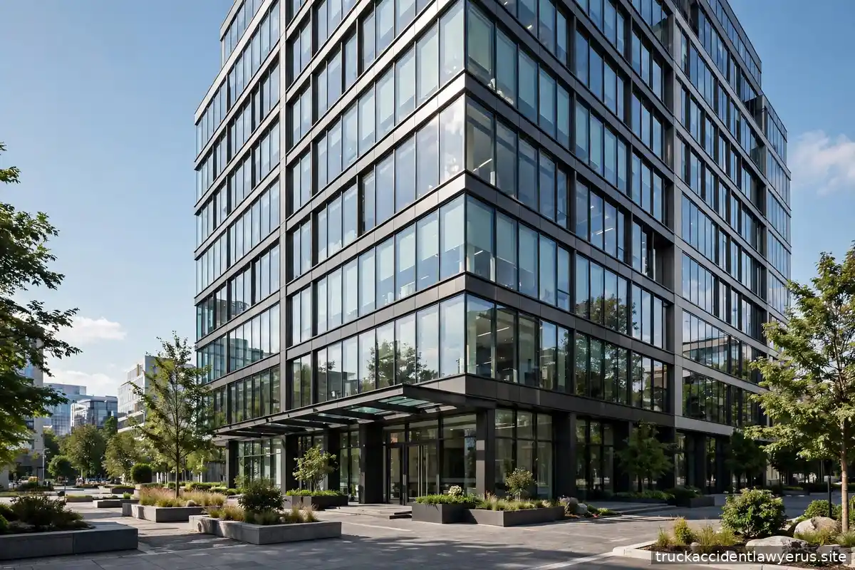 Modern insurance company office building