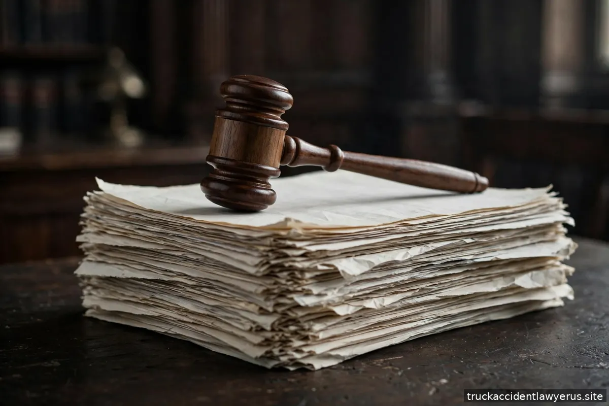 Gavel resting on legal documents